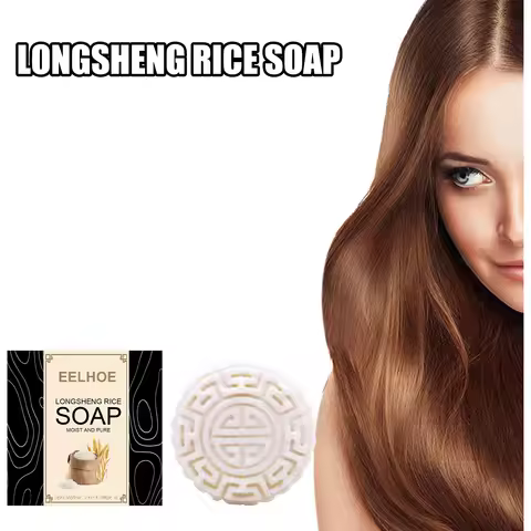 Rice Water Shampoo Soap Solid Hair Growth Shampoo Bar Hair Regrow Shampoo Bar Drop Shipping