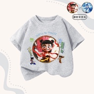 COD 2026 New Style Changeable Pure Cotton T-Shirt Solid Color Fashion Boys 2025 Trendy Flip Pattern 