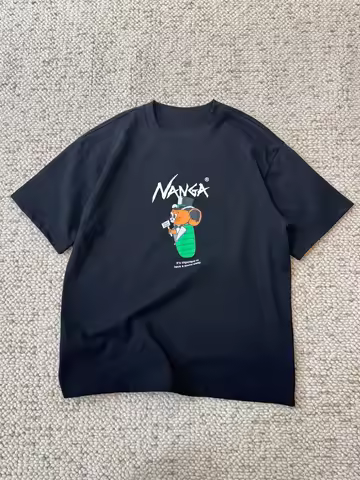 2025 Nanga Mountain Outdoor Jerry Mouse Cartoon Print Loose Couple's Cotton Short-sleeved T-shirtop