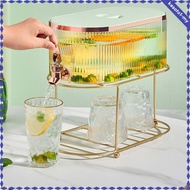 [KesotoafMY] Drink Dispenser Stand Basket, Glass Drink Dispenser, Metal Dispenser Stand,