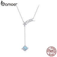Bamoer 925 Sterling Sliver Necklace Planet Design Jewelry Gifts for Women