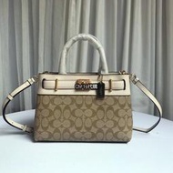 Chris 精品代購 COACH 寇馳 76694 經典牛皮手提包 白色斜背包  原裝正品 美國代購