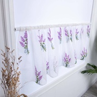 Kitchen Tiers Cabinet Curtain Cabinet Embroidery Curtain Window Short Curtain Half Window Treatment
