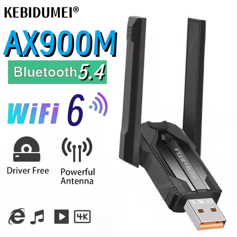 900Mbps Wireless Network Card Bluetooth 5.4 WIFI 6 Adapter Dual Band 2.4G 5G USB 3.0 Lan Ethernet Ad