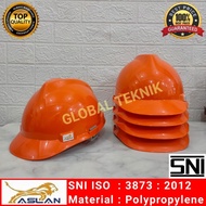 SAFETY HELMET ASLAN ORANGE WORK PROJECT HELMET SNI SAFETY ORANGE PROJECT HELMET ORANGE BUILDING WORK