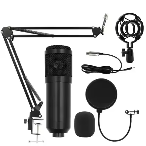 BM800 Condenser Microphone Kit Computer Sound Card Mobile Phone Voice Changer Microphone Streaming V