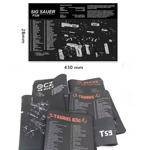 Gun Cleaning Rubber Mat Mouse Pads For Taurus TS9 G2C G3C TH9 TH40 c CZ P10 C F Parts Diagram Instru