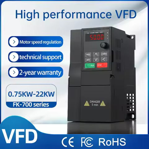SU700 380V VFD 3PH Input To 3PH Output Variable Frequency Drive Converter Inverter 2.2-22KW for 3Pha