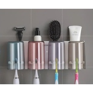 Ecoco1926 toothbrush holder with 4 cups, new model, wall-mounted toothbrush holder