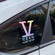 Planet Culture Car Decorative Stickers Zhang Jie Planet Support Stickers Car Glass Electric Vehicle 
