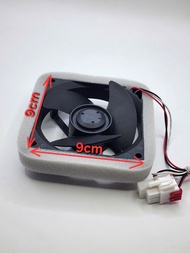 Quạt Tủ Lạnh Dùng Chung Cho Tủ Panasonic - Samsung DC 12V ( Khung 9X9cm Rắc Vuông Lớn ) 3 dây Loại t