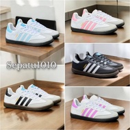 PUTIH HITAM Men's Women's Shoes Adidas Samba Casual Sneakers White Black 1FM5