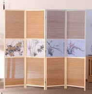 ONE - 折疊移動折屏玄關實木屏風【圖案十（現貨）】【高180x寬50cm（四片）】