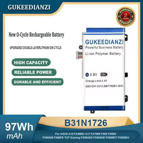 97Wh B31N1726 Battery For ASUS A15 FA506IU A17 FA706II FX80 FX80G FX80GM FX86FE TUF Gaming FX504GD F