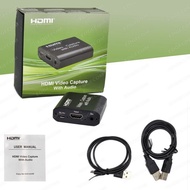 Video Capture Card HDM to USB 2.0 4K Input 1080p Output 30Hz 60fps HD Recorder Game Video Live Strea