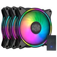 MasterFan MF120 Halo 3n1Fans, Duo-Ring ARGB Customizable Lighting, 120mm PWM Static Pressure, ARGB H