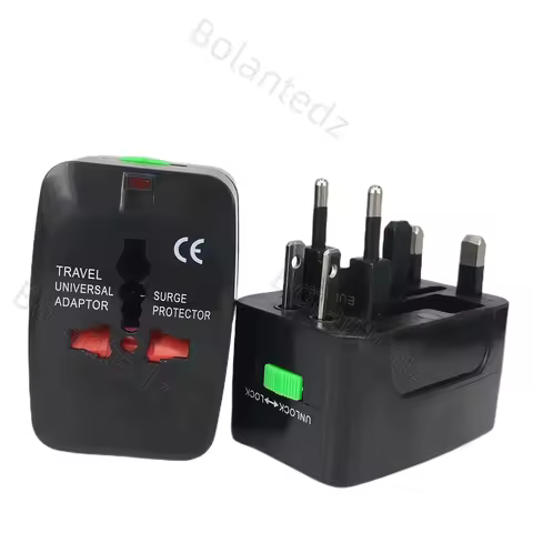 Universal 110-250v 10A Electric AC Power Charger Socket International World Travel Adapter EU UK US 