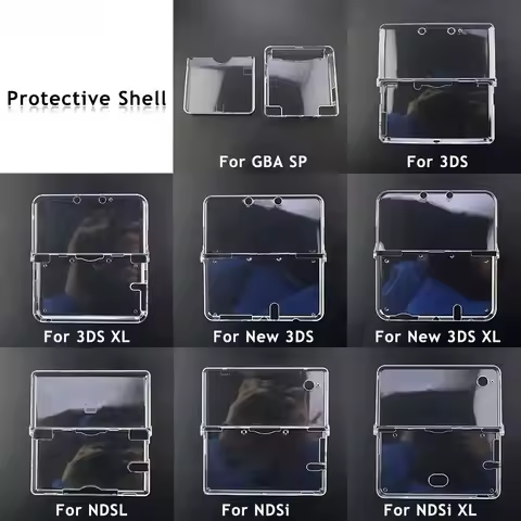 Crystal Shell Skin Case Cover for Nintend DSL NDS Lite NDSL DSi NDSi XL LL Console with Screen Prote
