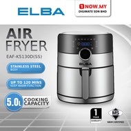 ELBA 5L Air Fryer EAF-K5130D(SS) | Touch Control Panel LED Display Stainless Steel Health Cooking Pe