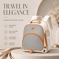 FUREVER365 Cat Carrier Backpack Foldable Large Breathable Mesh Travel Bag Beg Kucing Up to 7.5kg