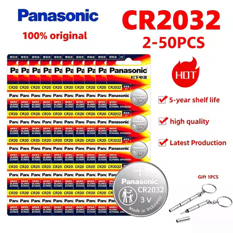 2-50PCS Original PANASONIC CR2032 CR 2032 3V Lithium Battery For Watch Calculator Clock Remote Contr