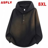 ASFLY 8XL Plus Size Men Hoodies Casual Loose Hooded Sweatshirts Man Big Size 7XL Pullover Hoodies