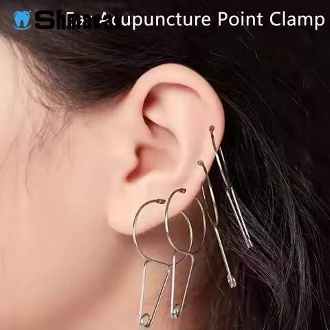 Magnetic Ear Acupuncture Point Clamp Stainless Steel Massage Clip Portable Ear Massager Clip With Ea