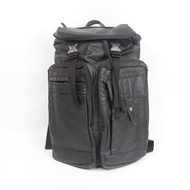 Vintage Leather Backpack Large Capacity 26L Travel Daily Carry Preloved