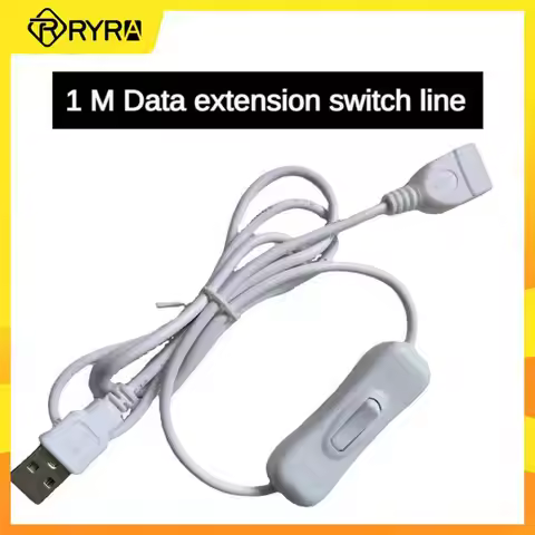RYRA New 100cm USB Cable Extension Cord With Switch ON/OFF Cable Extension USB Male-to-master Data C