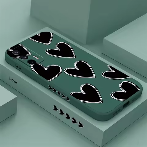 Silicone Case For OPPO Realme GT Master Neo 2 2T Soft Shell Love Heart Back Cover For Realme X7 Max 