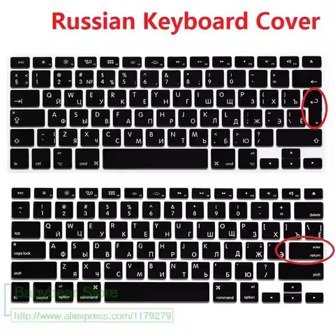 US EU Euro RU Russian Letter Keyboard Cover For Macbook Air Pro Retina 13 15 before2017 Russia Prote