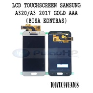 lcd touchscreen samsung a320/a3 2017 gold aaa (bisa kontras )