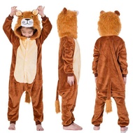 Children's Cartoon Animal One-Piece Pajamas Kindergarten Forest Beast Lion Fox Tiger Deer Stage Costume
