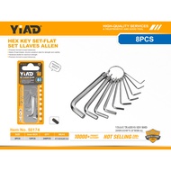 YIAD Hex Key Allen Set CR-V Steel 7PCS / 8PCS