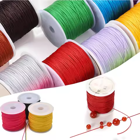 45M/0.8MM silk rope braided nylon cor DIY for Jewelry Making supplies Tassels Beading Braided Crafts