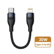 0.25M Type C to Type C Cable Fast Charging Short Portable Mini Type C to Lightning Cable Charge for Power Bank Mobile Phone Wire USB-C Cable