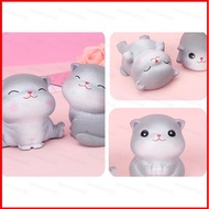 SQ5 4pcs 5pcs Pandas and kittens Cake decoration dress-up Action Figure Model Dolls Toys Ornament gi