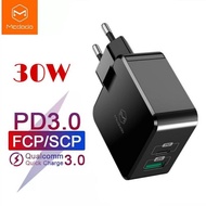 Mcdodo Charger Adaptor 30W Type C Pd + Qc3.0 Charger Dual Output