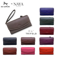 กระเป๋าสตางค์หนังวัวแท้ De'Lonchi รุ่น De' Trifold Collection by NAYA สามพับใส่บัตรได้เยอะ หนังนุ่ม 