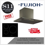 FUJIOH FR-CL1890 R/V  900MM CHIMNEY COOKER HOOD  +  FUJIOH FH-ID5130 INDUCTION HOB BUNDLE DEAL