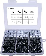 72 Pcs M6 T-Nuts Screws Kit, for 1010 2525 V Slot Aluminum Extrusion Profiles,12mm 14mm 16mm 304 Sta