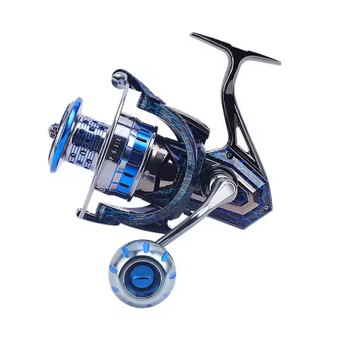 All‑Metal Saltwater Spinning Fishing Reel 5.1:1 Gear Ratio 10KG Max Drag for Big Game Surf Pier Fres