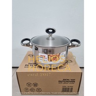 SS-PB43 Maxim Chef Pro Dutch Oven Diameter 20cm 4QT (3.8Ltr) Saucepot SUS-304 Glass Lid