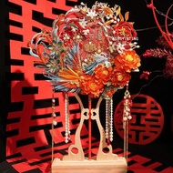 Phoenix Tangling Flower Heavy Industry Group Fan Bride Wedding Happy Fan Handmade diy Wedding Premiu