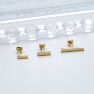 [Mandy] 14K Label Stick Tragus Lobe Helix Piercing Earring, 585 Gold, Petite Jewelry for Gift