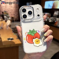 Tomato Egg Cartoon Cute Phone Case For Vivo Y400 Pro Y300 Plus Y300i Y300T Y200 GT Y200i Y200E Y100 