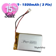 603450 3.7V 1500mAh Lithium Polymer LiPo Rechargeable Battery 3Pin 1.25 hs70 #แบตมือถือ  #แบตโทรศัพท