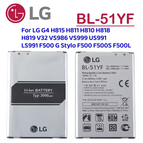 Original Battery For LG BL-51YF For LG G4 H815 H811 H810 H818H819 V32VS986 VS999 US991LS991 F500 G S