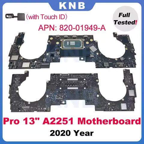 Tested A2251 Motherboard For Macbook Pro 13" A2251 Logic Board With Touch ID 16G 512G 1TB i5 820-019