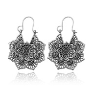 Metal flower earrings Indian metal flower earrings Indian wedding flower hanging earrings